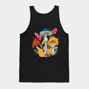 Whimsy Mushrooms in an autumn forest Tank Top